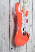 Squier Sonic Stratocaster Electric Guitar HSS Tahitian Coral Finish