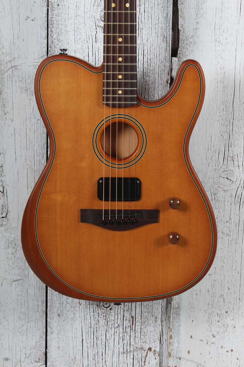 Fender Acoustasonic Standard Telecaster Acoustic Electric Guitar Aged Natural Main image