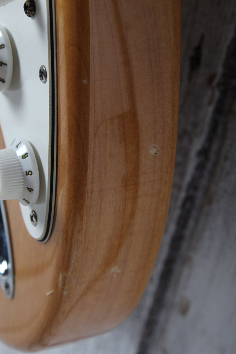 Aria STG Series STG-004 Solid Body Electric Guitar Natural Finish
