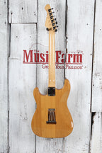 Aria STG Series STG-004 Solid Body Electric Guitar Natural Finish