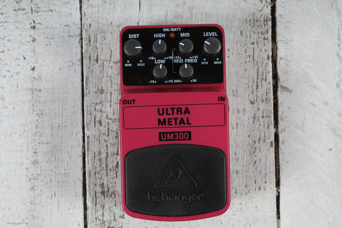Behringer UM300 Ultra Metal Pedal Electric Guitar Distortion Effects Pedal