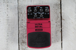 Behringer UM300 Ultra Metal Pedal Electric Guitar Distortion Effects Pedal