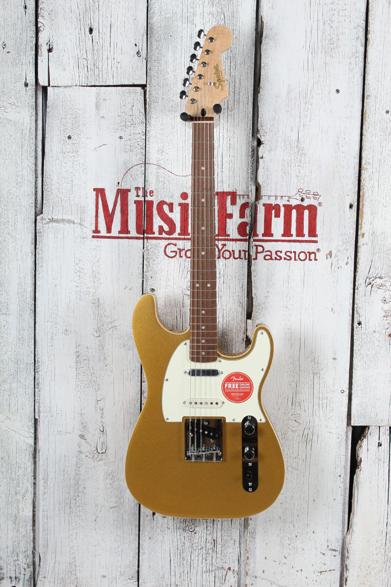 Squier Paranormal Custom Nashville Stratocaster Electric Guitar Aztec Gold