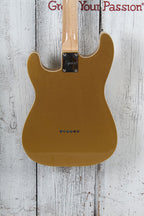 Squier Paranormal Custom Nashville Stratocaster Electric Guitar Aztec Gold