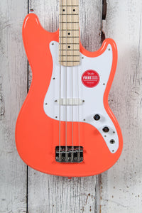 Squier Sonic Bronco Bass 4 String Electric Bass Guitar Tahitian Coral Finish