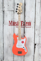 Squier Sonic Bronco Bass 4 String Electric Bass Guitar Tahitian Coral Finish