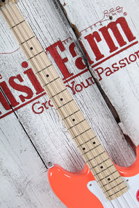 Squier Sonic Bronco Bass 4 String Electric Bass Guitar Tahitian Coral Finish