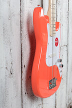 Squier Sonic Bronco Bass 4 String Electric Bass Guitar Tahitian Coral Finish