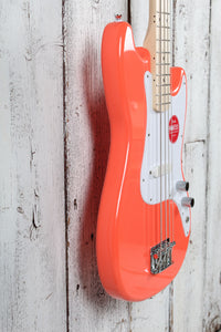 Squier Sonic Bronco Bass 4 String Electric Bass Guitar Tahitian Coral Finish