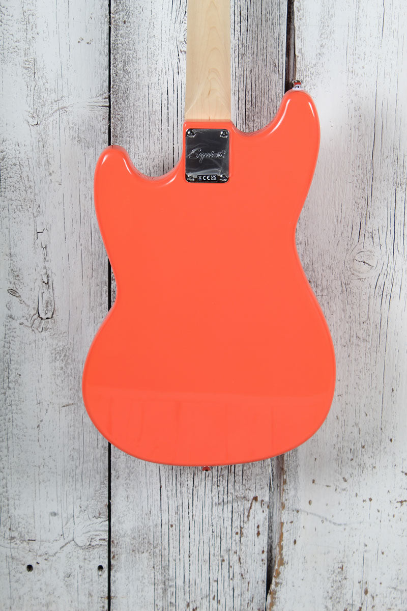 Squier Sonic Bronco Bass 4 String Electric Bass Guitar Tahitian Coral Finish