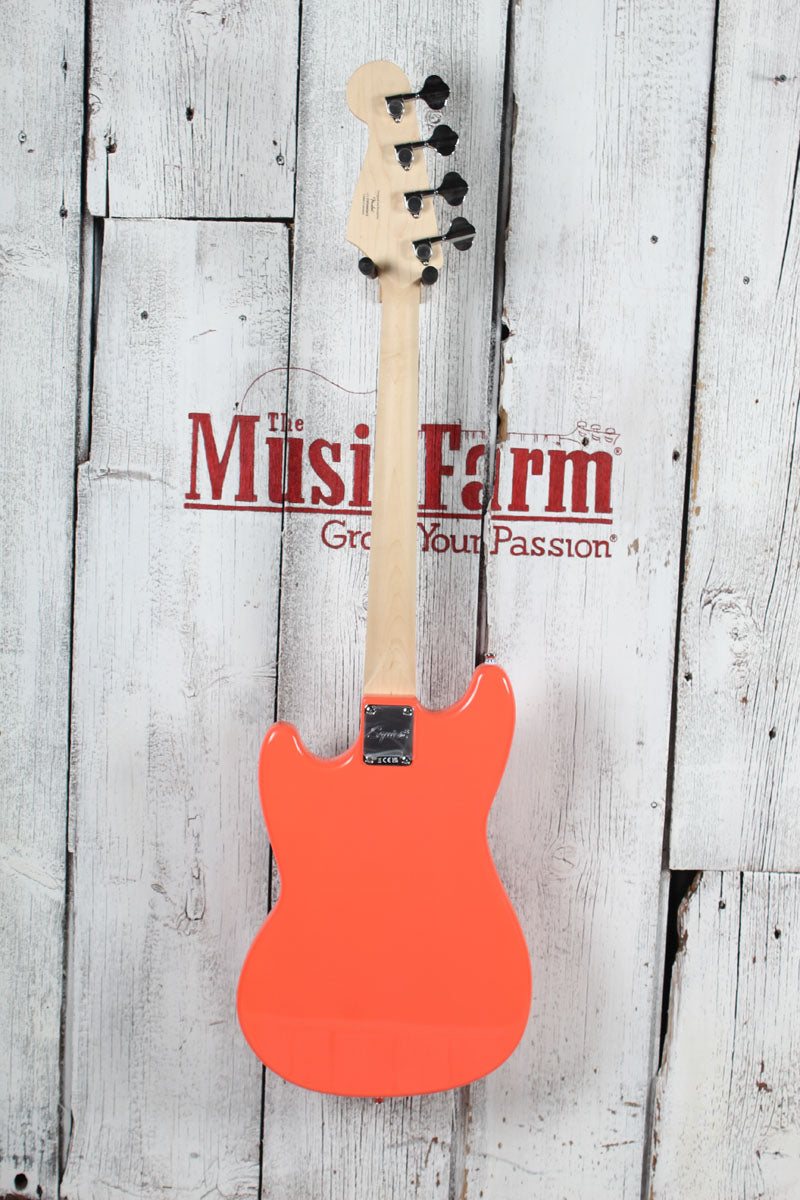 Squier Sonic Bronco Bass 4 String Electric Bass Guitar Tahitian Coral Finish