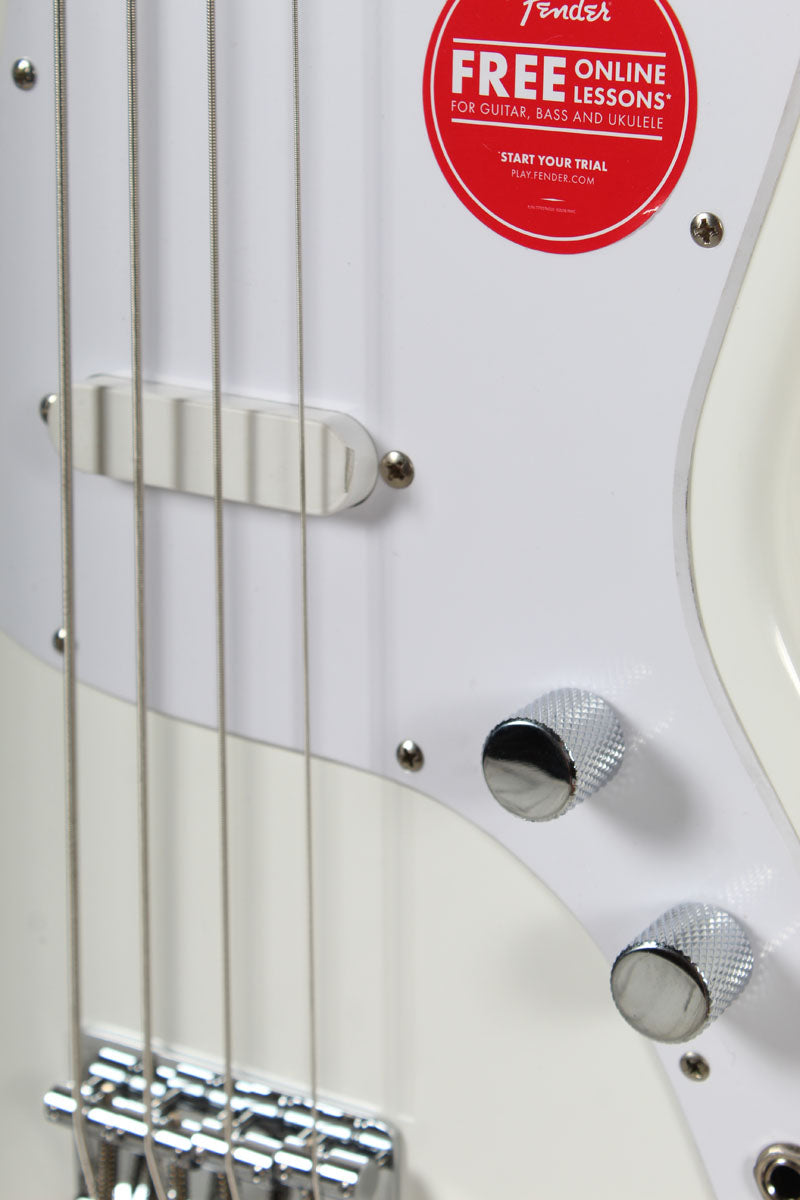 Squier Sonic Bronco Bass 4 String Electric Bass Guitar Arctic White Finish