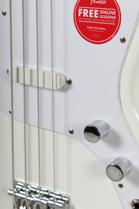 Squier Sonic Bronco Bass 4 String Electric Bass Guitar Arctic White Finish