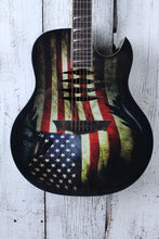 Load image into Gallery viewer, Dean Mako Valor USA Flag Acoustic Electric Guitar War Torn American Flag Finish