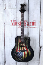 Load image into Gallery viewer, Dean Mako Valor USA Flag Acoustic Electric Guitar War Torn American Flag Finish