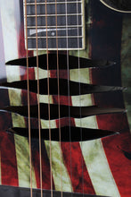 Load image into Gallery viewer, Dean Mako Valor USA Flag Acoustic Electric Guitar War Torn American Flag Finish