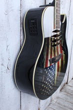 Load image into Gallery viewer, Dean Mako Valor USA Flag Acoustic Electric Guitar War Torn American Flag Finish