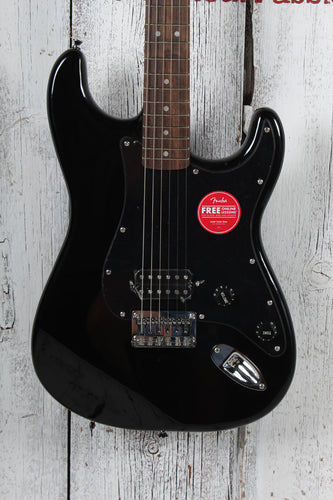 Squier Sonic Stratocaster HT H Electric Guitar Black Pickguard and Black Finish