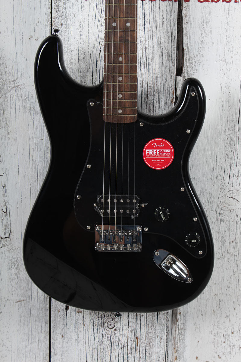 Squier Sonic Stratocaster HT H Electric Guitar Black Pickguard and Black Finish