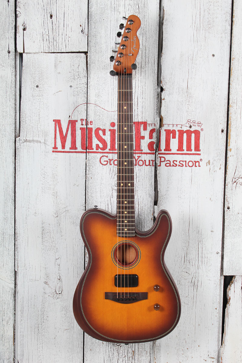 Fender Acoustasonic Standard Telecaster Acoustic Electric Guitar Honey Burst