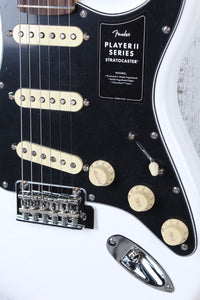 Fender Player II Stratocaster Solid Body Electric Guitar Polar White Finish
