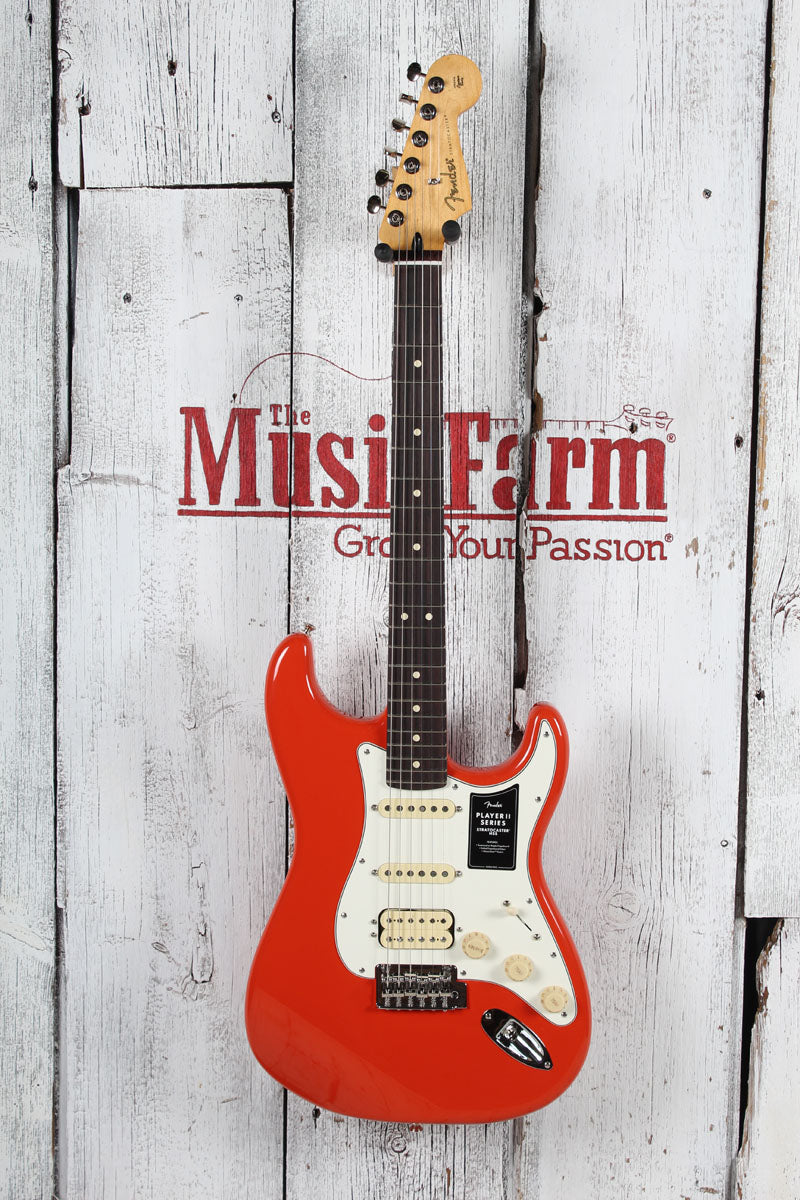 Fender Player II Stratocaster HSS Solid Body Electric Guitar Rallye Orange