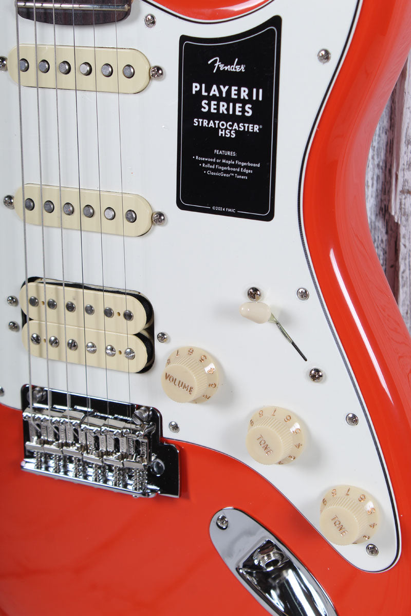 Fender Player II Stratocaster HSS Solid Body Electric Guitar Rallye Orange