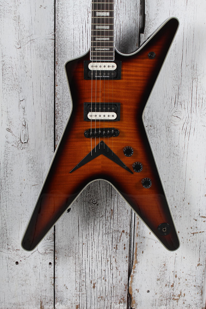 Dean ML Select Flame Top Trans Brazilia Solid Body Electric Guitar Main image
