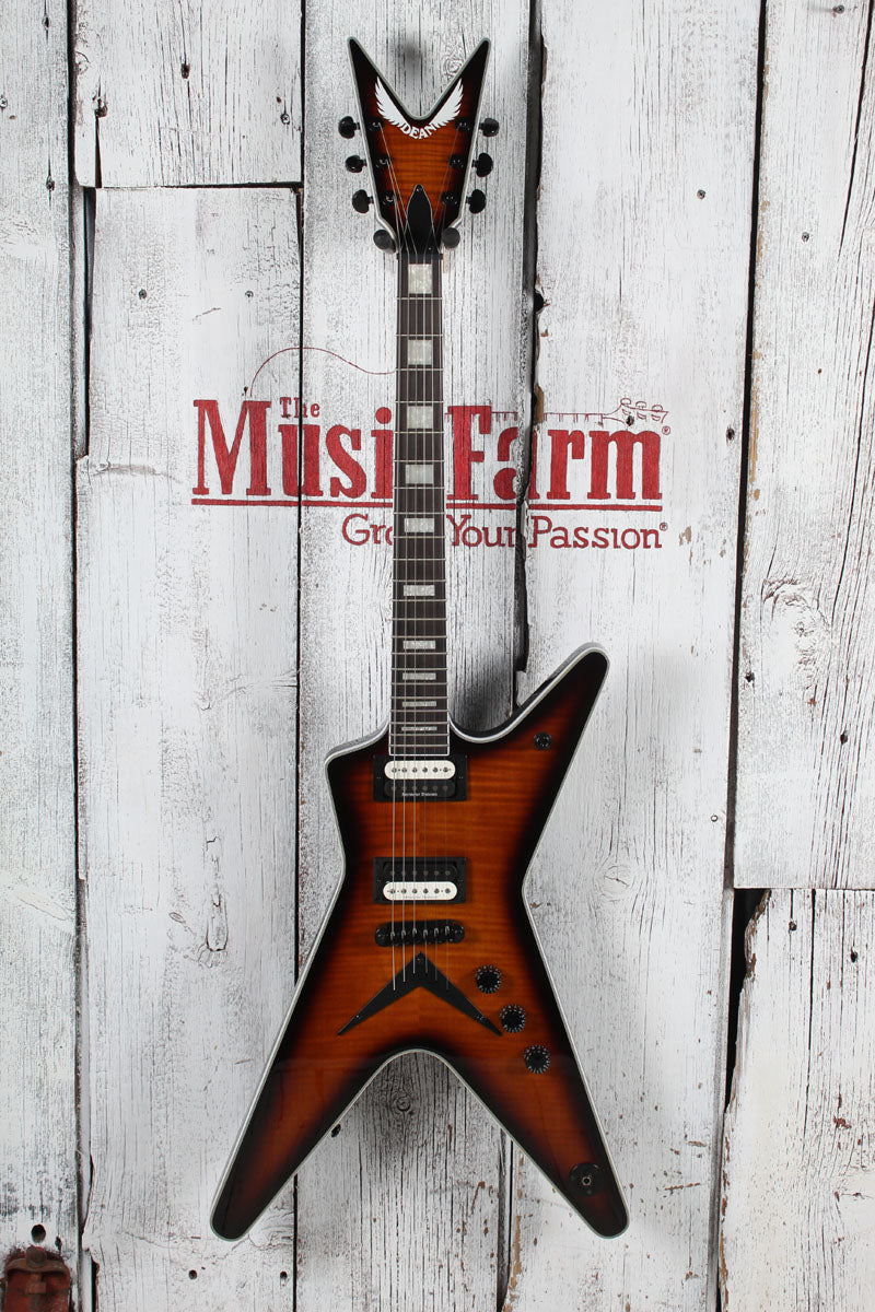 Dean ML Select Flame Top Trans Brazilia Solid Body Electric Guitar
