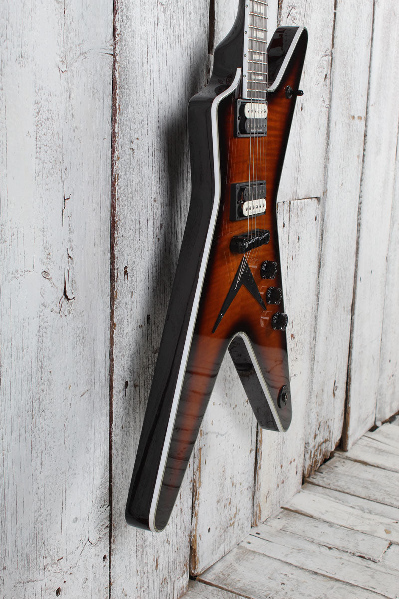 Dean ML Select Flame Top Trans Brazilia Solid Body Electric Guitar