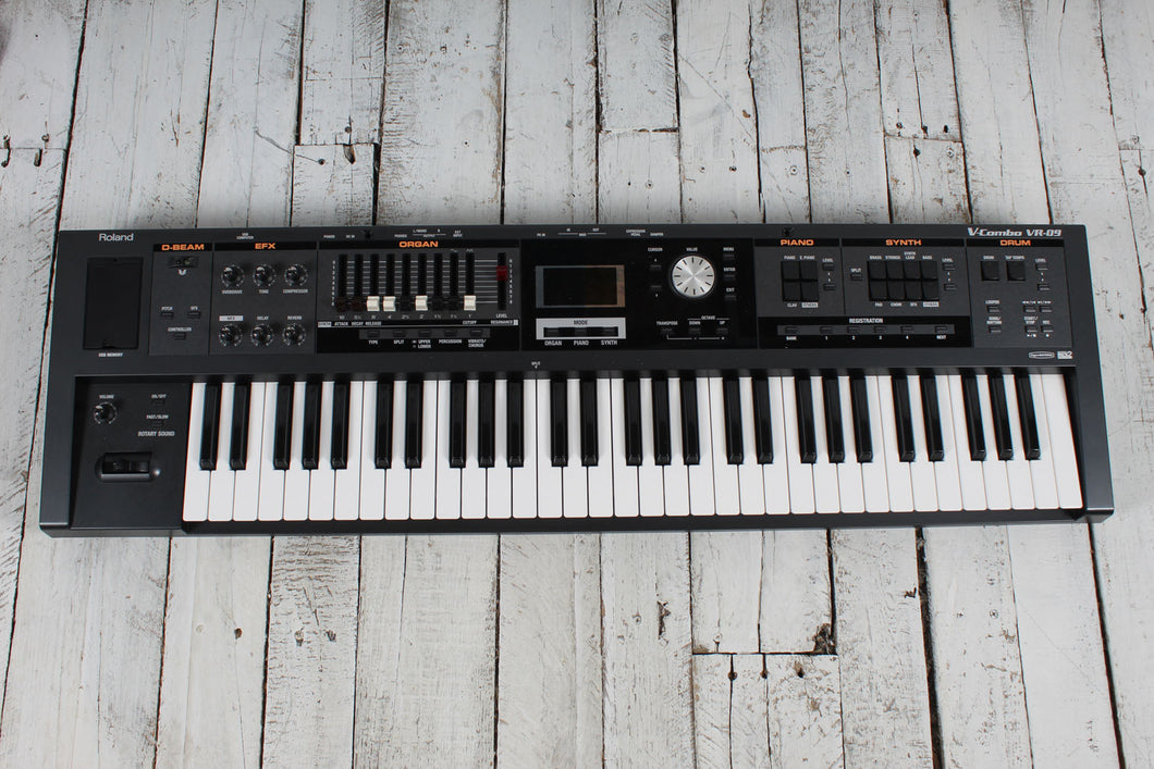 Roland V-Combo VR-09 Performance Keyboard w 2 Controllers Manual & Power Supply