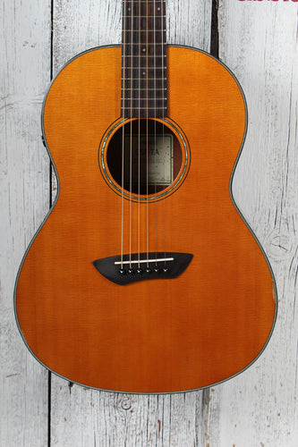 Yamaha CSF-TA TransAcoustic Parlor Acoustic Electric Guitar Vintage Natural