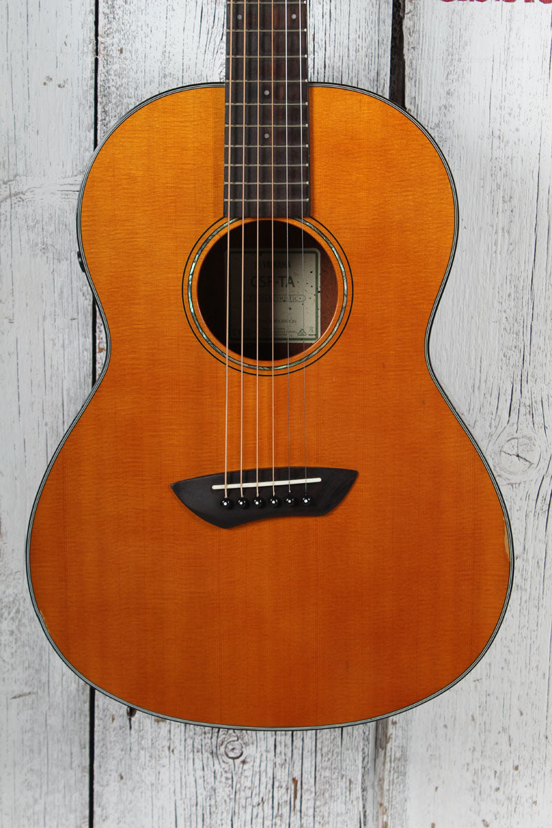 Yamaha CSF-TA TransAcoustic Parlor Acoustic Electric Guitar Vintage Natural