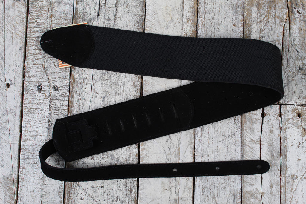 Henry Heller 2.75 Inch Poly Series No Flex Guitar Strap Black