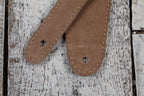 Henry Heller 2.5 Inch Cross Tan Bone Suede Guitar Strap