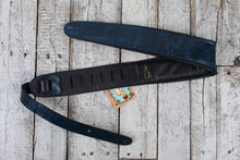 Load image into Gallery viewer, Henry Heller 3.5 Inch Padded Capri Leather Guitar Strap Blue