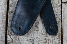 Load image into Gallery viewer, Henry Heller 3.5 Inch Padded Capri Leather Guitar Strap Blue