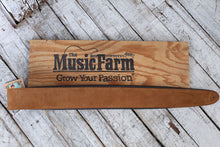 Load image into Gallery viewer, Henry Heller 3.5 Inch Padded Capri Leather Guitar Strap Brown Tan