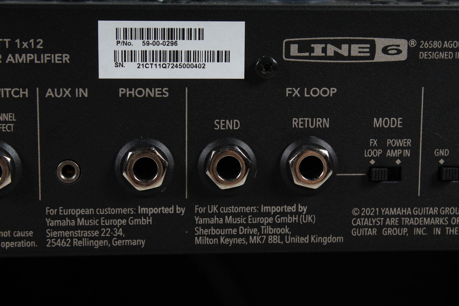 LIne 6 Catalyst 60 Amplifier 60 Watt 1x12 Combo Electric Guitar Amp w Footswitch