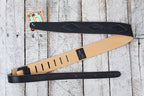 Henry Heller 2 Inch Diamond Cut Out Guitar Strap Black