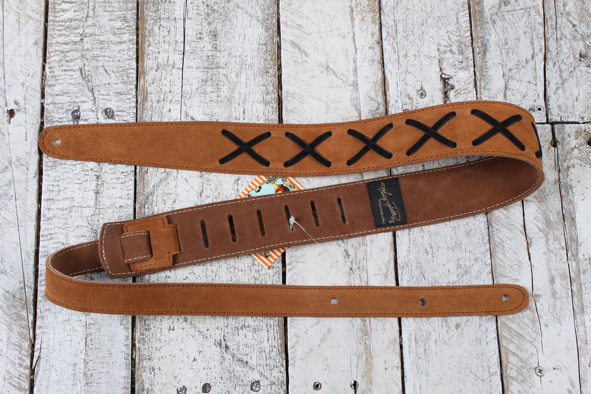 Henry Heller HPX-BRN 2 Inch Wide Brown Suede Adjustable Guitar Strap