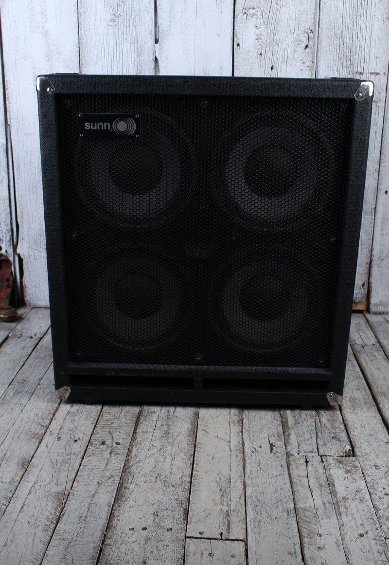 Sunn Amps 410H Speaker Cabinet 4 x 10 Electric Bass Guitar Amplifier Cabinet