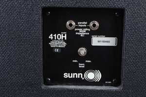 Sunn Amps 410H Speaker Cabinet 4 x 10 Electric Bass Guitar Amplifier Cabinet