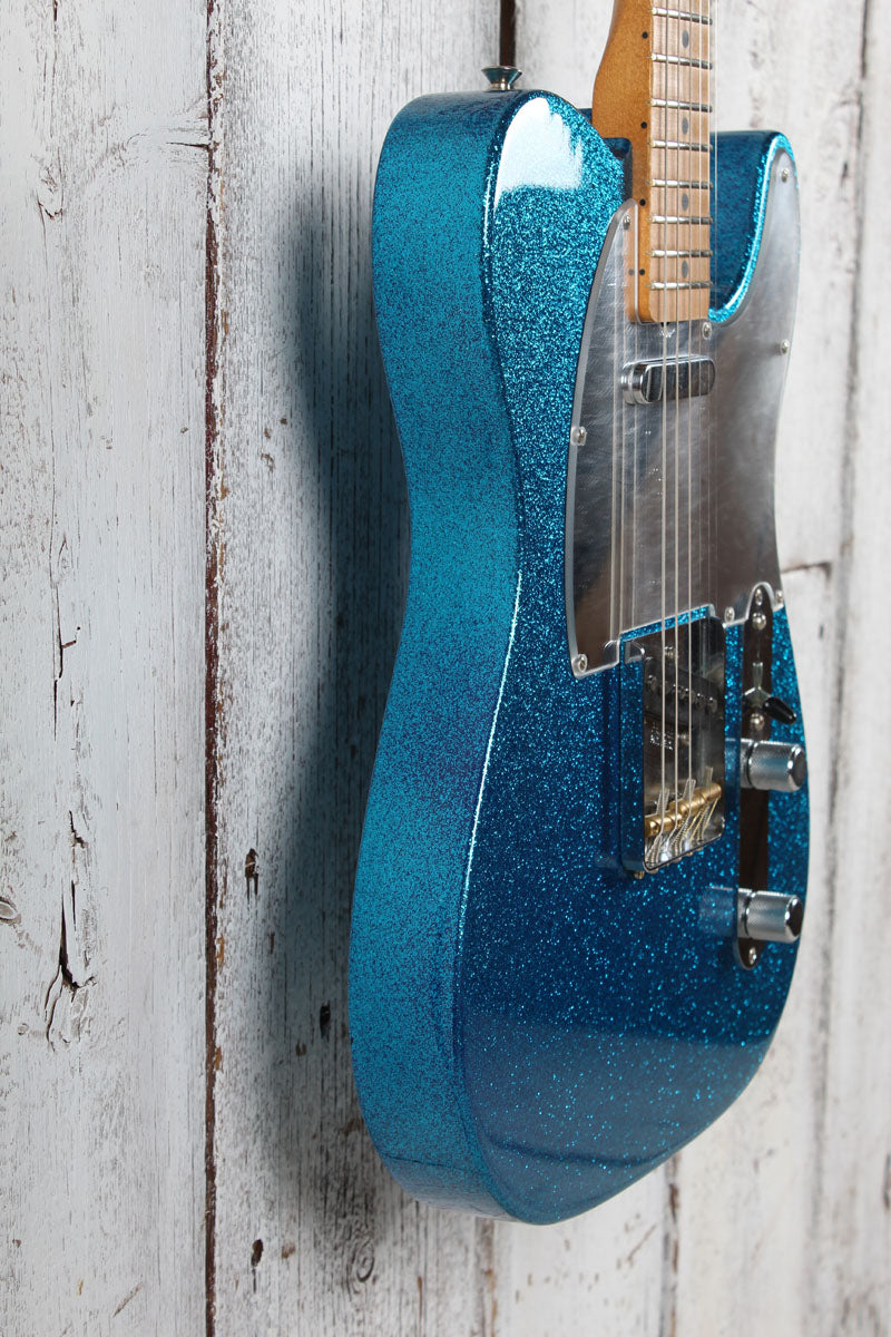 Fender 2022 J Mascis Telecaster Electric Guitar Bottle Rocket Blue Flake Finish