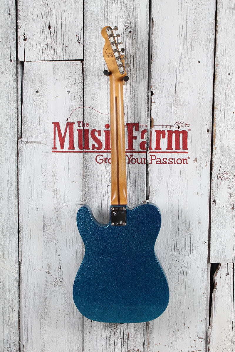 Fender 2022 J Mascis Telecaster Electric Guitar Bottle Rocket Blue Flake Finish