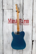 Fender 2022 J Mascis Telecaster Electric Guitar Bottle Rocket Blue Flake Finish