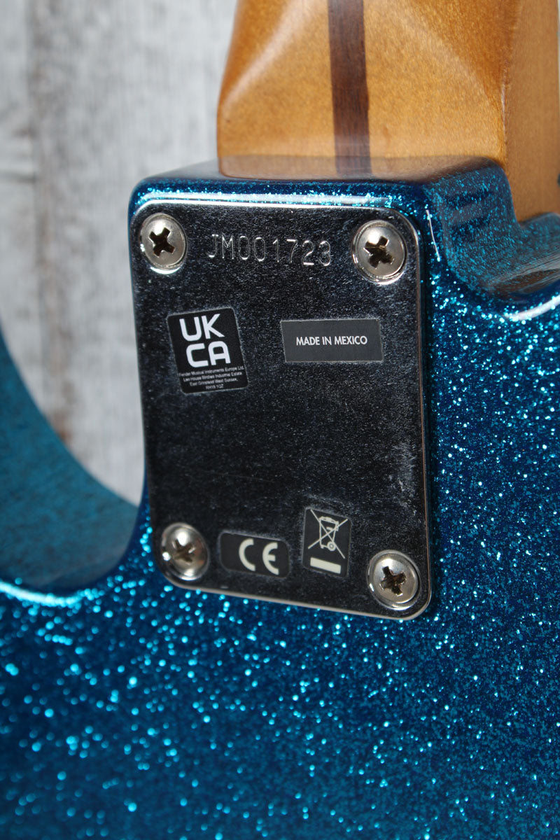 Fender 2022 J Mascis Telecaster Electric Guitar Bottle Rocket Blue Flake Finish