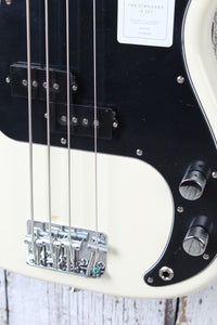 Fender Standard Precision Bass 4 String Electric Bass Guitar Olympic White