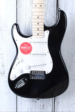 Load image into Gallery viewer, Squier Sonic Stratocaster Left Handed Electric Guitar Black Finish Lefty Strat