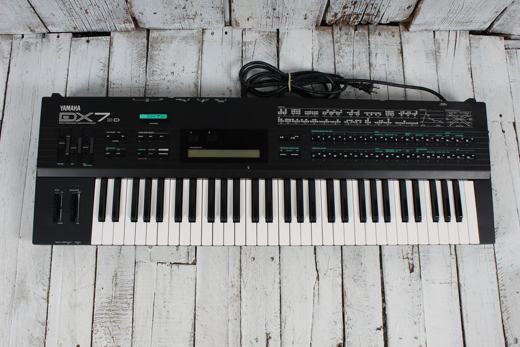 Yamaha 1980s DX7IID Digital Synthesizer 61 Note Digital Workstation Keyboard